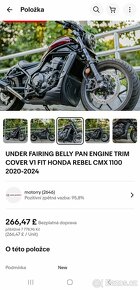 Honda Rebel - nový  přední  kryt motoru - 3