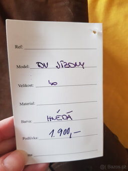 Dámská kožená vesta hnědá nová s visačkou vel 40 - 3