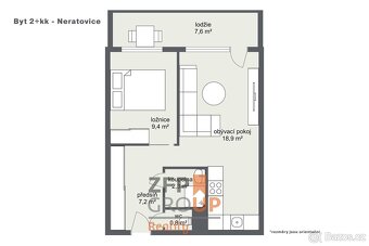 Prodej bytu 2+kk o rozloze 39 m², ulice Dr. E. Beneše, Nerat - 3