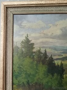 obraz - VÝHLED Z ŠIBENÍKU, olej, Vilém Topinka - 3