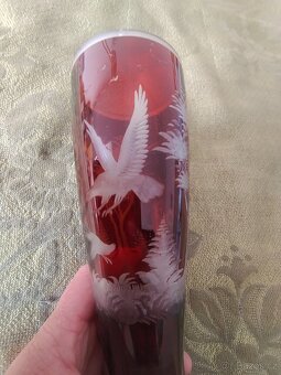 POHÁR RUBÍNOVÉ SKLO - 3