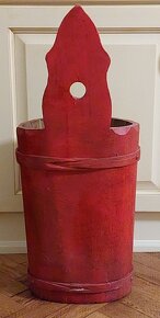 Malované dřevěné vědro - 3