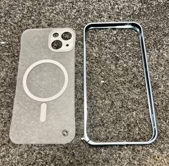 Kovový magnetický Magsafe kryt na Apple iPhone 13, modrý - 3