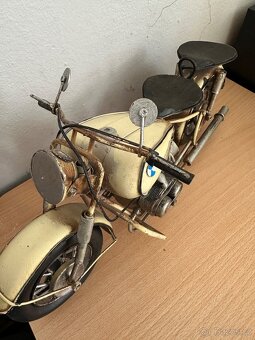 Kovový retro model motorka - 3