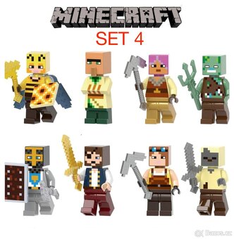 Rôzne figúrky Minecraft - typ lego - nové - 3