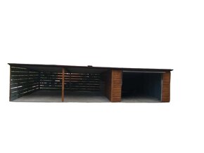 Plechová garáž 4m x 6m + 6m kůlna - 3