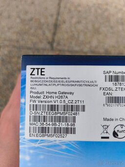 VDSL Modem ZTE, model ZXHN H267A - 3