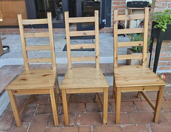 Židle Ikea Kaustby mořidlo antik 3 kusy - 3