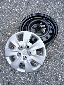 Nové orig plech.disky + poklice Hyundai I30 5,5J 15" ET47 - 3