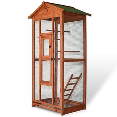 Výroba voliéra, klec, dům pro ptáky nebo papoušky, dřevěná. - 3