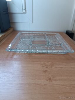 Broušený skleněný podnos - 3