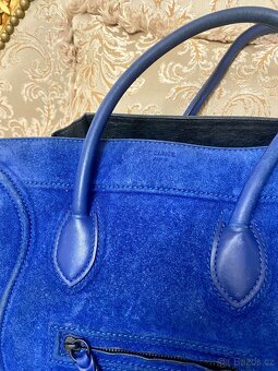 Kabelka Celine Electric Royal Blue Suede Phantom  Bag - 3