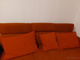 Sedací souprava Barcelo (top stav + záruka) hnědooranžová - 3