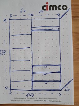 Šatni skříň Ikea ZA ODVOZ - 3
