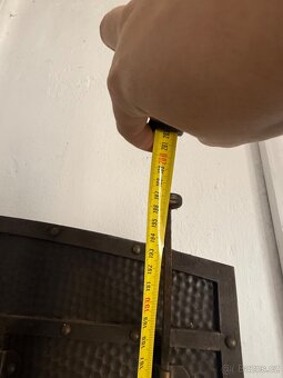 Kovový věšák se zrcadlem retro - 3