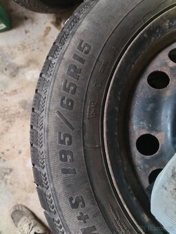 Zimní pneumatiky 195/65/15 včetně disků 5x112 - 3