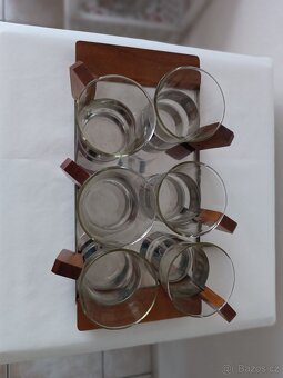 Retro tácek + 6 skleniček - 3