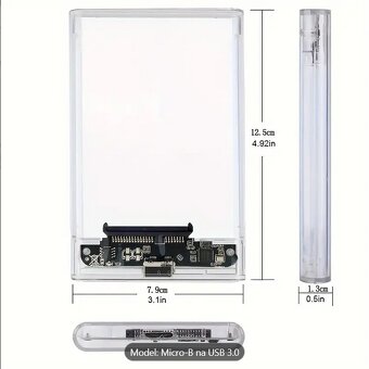 USB 3.0 na SATA III box pro 2.5palcový HDD a SSD - 3