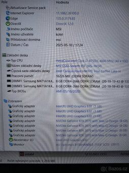 Herní MSI GS65-I7 RTX2070 16Gb 512Gb SSD - 3