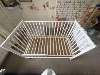 Dětská postýlka 120x60 bílá - 3