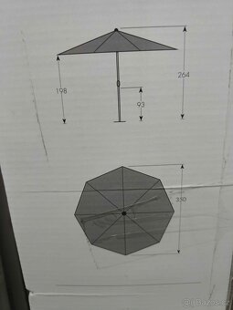 Zahradní slunečník Doppler ø 3,5m ALU WOOD - nový - 3