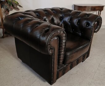 Kožené, Chesterfield křeslo. TOP - 3