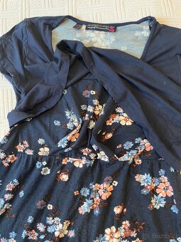 Těhotenské a kojicí šaty vel. 36/38– tmavě modré - 3