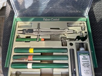 Stará technická rýsovací souprava PROFISTER – kompletní, kov - 3
