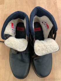 Zimní kožené boty Rieker - 3