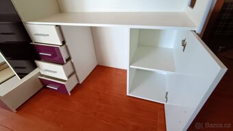 Patrová postel s úložným prostorem, skříní, psacím stolem a - 3