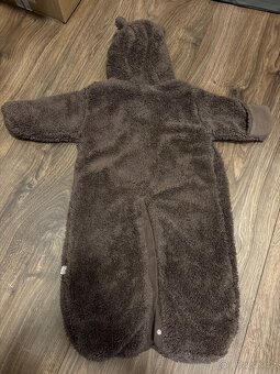 Hnědý overal / pytel pro miminko medvídek vel. 62/68 - 3