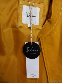 Becca Yellow  Dámská Kožená Bunda Žlutá - 3