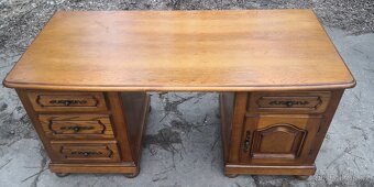 Masivní rustikální psací stůl - 3