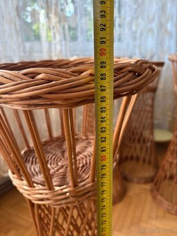 Proutěný stojan na květiny (výška 89 cm) - 3