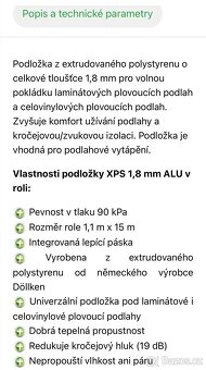 Podložka XPS 1,8 mm v roli - nová - 3