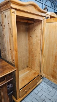 Šatní skříň borovice zrcadlo - 3