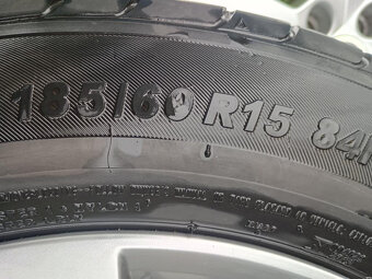 Alu 15" 5x100, Škoda + letní 185/60 r15, fabia 3 - 3