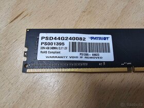 RAM 4GB DDR4 2400MHz Patriot CL17 SR 265x16 - 3