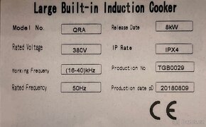 WOK indukce 8 kW pro vestavbu - 3