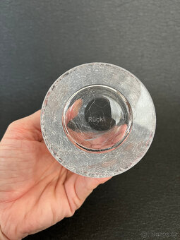 Ruckl Křišťálová váza 15 cm, čiré krakelované sklo - 3