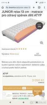 Dětská postel borovice + matrace 160x80cm - 3