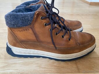 Pánské zateplené kožené boty Bugatti vel.43 - 3
