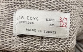 Zara kalhoty, 120cm, 6-7 let tepl. střih, pohodlné, béžové. - 3