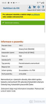 Pozemek 3590 metrů Krásný Dvůr - 3