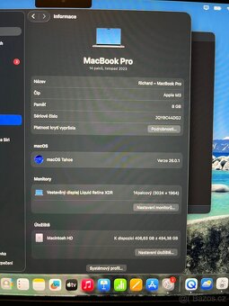 MacBook Pro 14" M3 – jako nový, v záruce, 100% baterie - 3