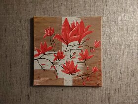 Obrazy - květy magnolie - 3