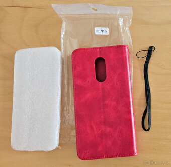 Nepoužitý o bal na Xiaomi Redmi 5, flip, červený - 3