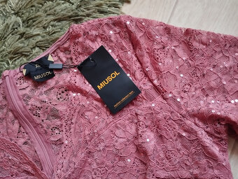 Šaty vel.XL MIUSOL starorůžové N.O.V.É. - 3