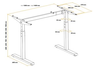 Psací stůl AlzaErgo Fixed Table bílý - TOP stav - 3