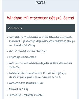 Dětská elektrická koloběžka - 3